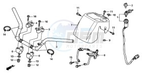 TRX250TE FOURTRAX ES drawing HANDLE PIPE