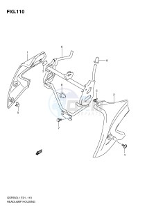 GSF650 (E21) Bandit drawing HEADLAMP COVER (GSF650UAL1 E21)