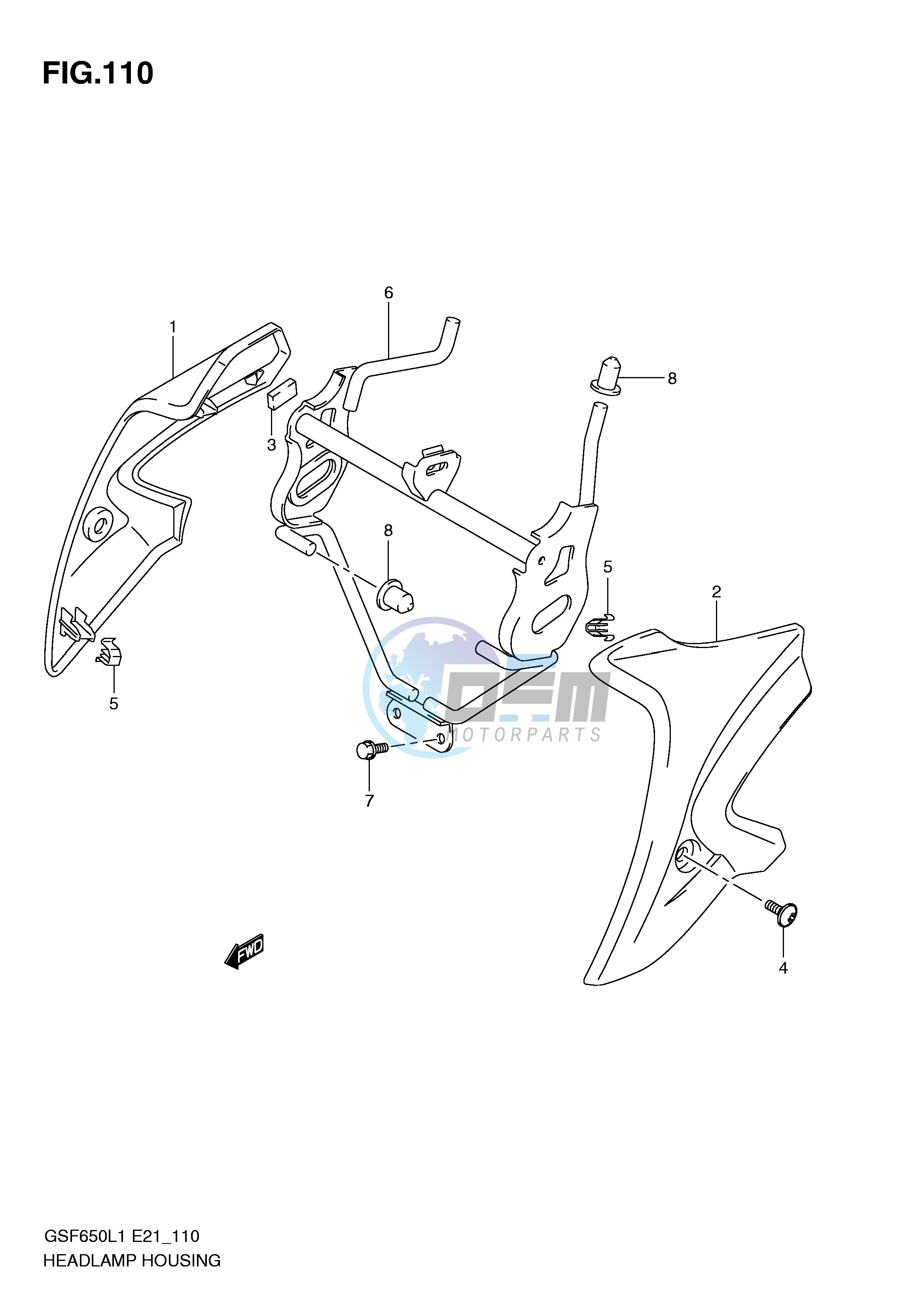 HEADLAMP COVER (GSF650UAL1 E21)