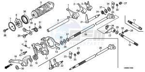 TRX250TEA Australia - (U / EC) drawing GEARSHIFT DRUM