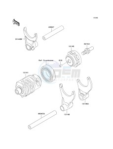 KX 250 R [KX250] (R1) R1 drawing GEAR CHANGE DRUM_SHIFT FORK-- S- -