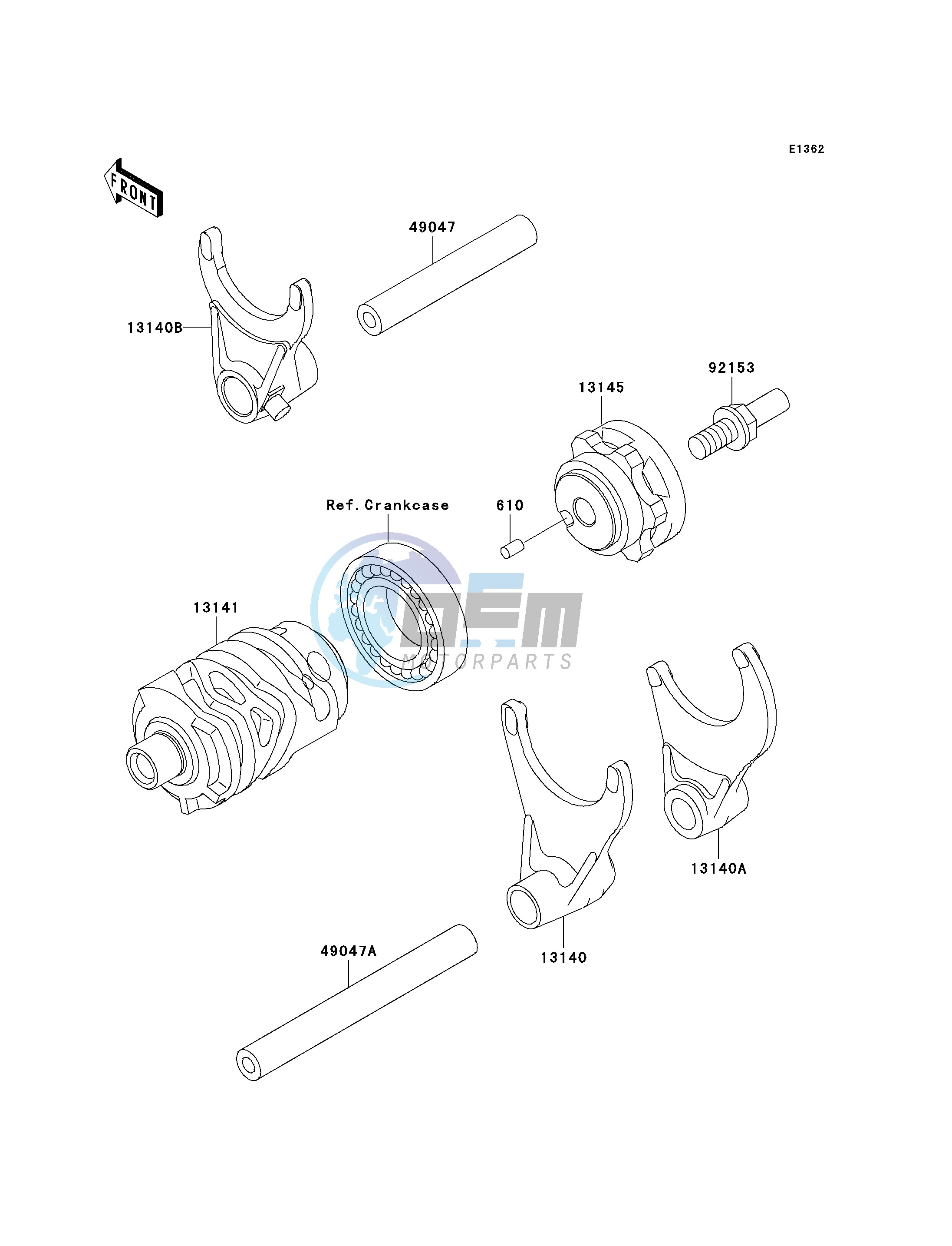 GEAR CHANGE DRUM_SHIFT FORK-- S- -