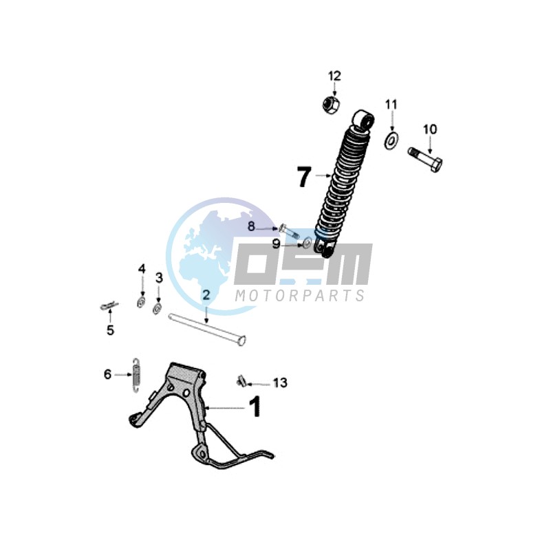 REAR SHOCK AND STAND