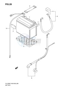 DL1000 (E3-E28) V-Strom drawing BATTERY