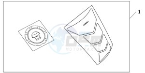 CB600F9 U / ABS ST drawing TANKPAD / FUEL LID COVER