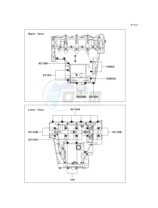 ZX 600 J [ZZR600] (J4) J4 drawing CRANKCASE BOLT PATTERN