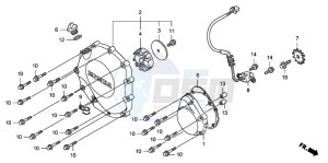 CB1300S CB1300SUPER FOUR drawing RIGHT CRANKCASE COVER