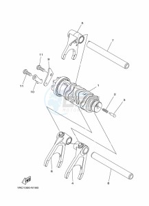 TRACER 900 MTT850 (B5CC) drawing SHIFT CAM & FORK