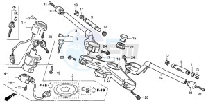 VFR800A drawing HANDLE PIPE/TOP BRIDGE