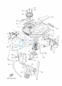 MT-07 ABS MTN690-A (B4C9) drawing FUEL TANK