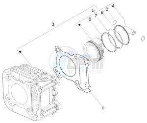 LX 150 drawing Cylinder - piston - wrist pin unit