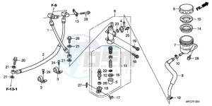 CB600FA39 UK - (E / ABS MKH ST) drawing REAR BRAKE MASTER CYLINDER (CB600FA/FA3)