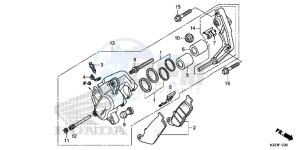 CBR300RF CBR300R Europe Direct - (ED) drawing FRONT BRAKE CALIPER ( CBR250R/ 300R)