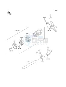 VN 1500 N [VULCAN 1500 CLASSIC FI] (N1-N3) [VULCAN 1500 CLASSIC FI] drawing GEAR CHANGE DRUM_SHIFT FORK-- S- -