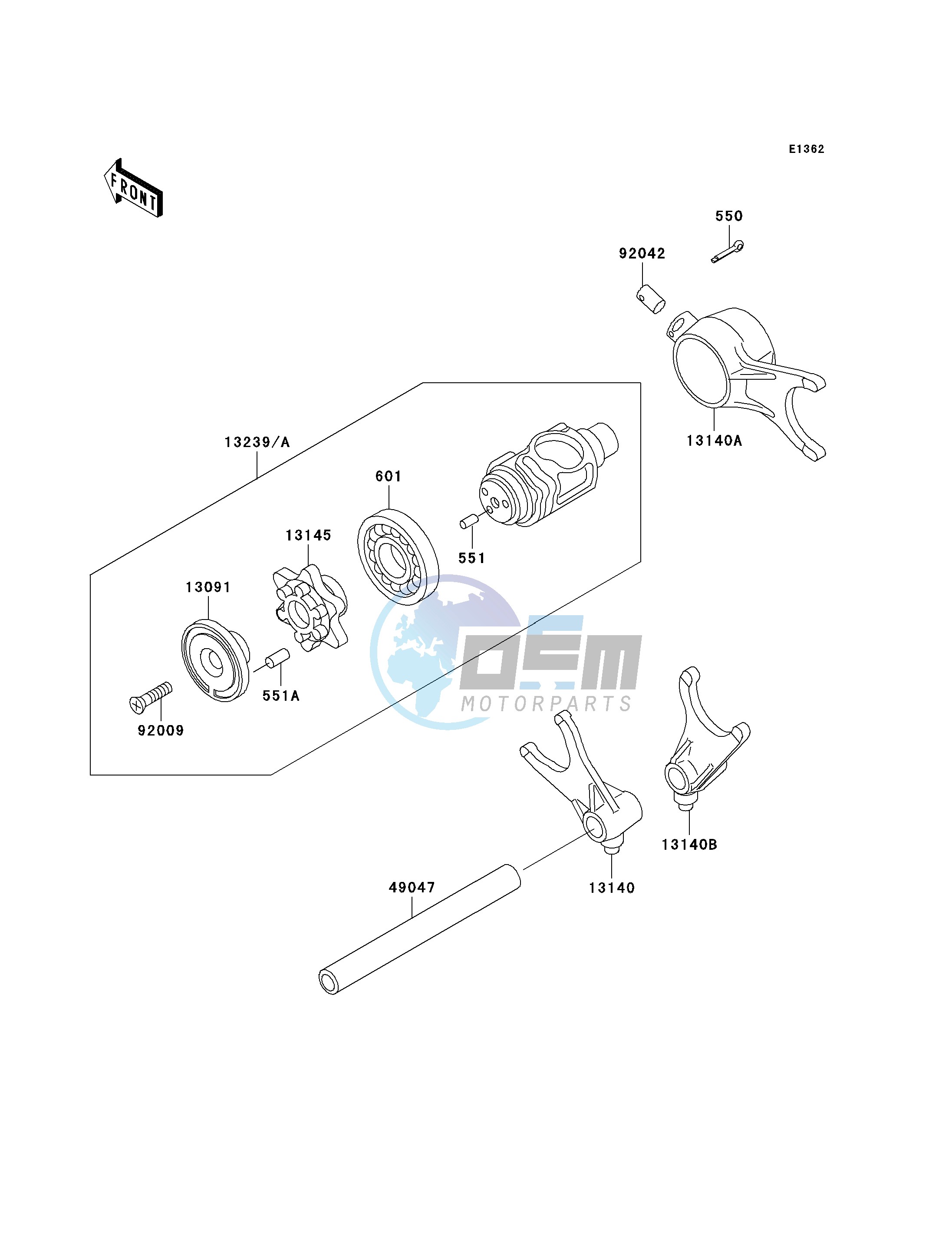 GEAR CHANGE DRUM_SHIFT FORK-- S- -