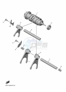 YZF1000 YZF-R1 (B3L7) drawing SHIFT CAM & FORK