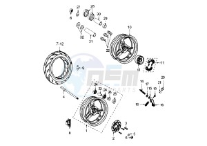 ELYSEO 125-150 - 125 cc drawing WHEELS ELYSEO 125T/RGT