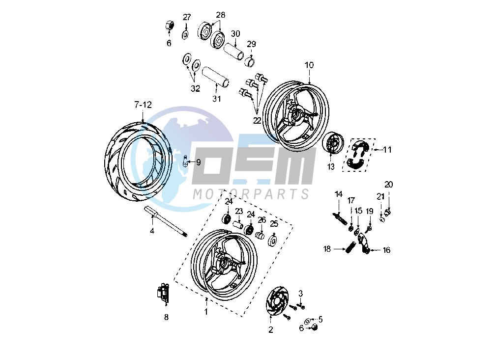 WHEELS ELYSEO 125T/RGT