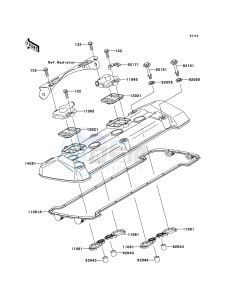 Z750 ABS ZR750MBF FR GB XX (EU ME A(FRICA) drawing Cylinder Head Cover