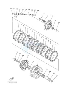 MT09 MT-09 900 (1RCN 1RCP) drawing CLUTCH