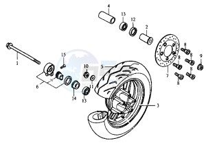 MASK - 50 cc drawing FRONT WHEEL