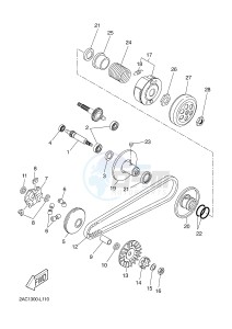 YN50F OVETTO 4 (2ACE) drawing CLUTCH