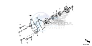 CRF250XD CRF250R Europe Direct - (ED) drawing WATER PUMP