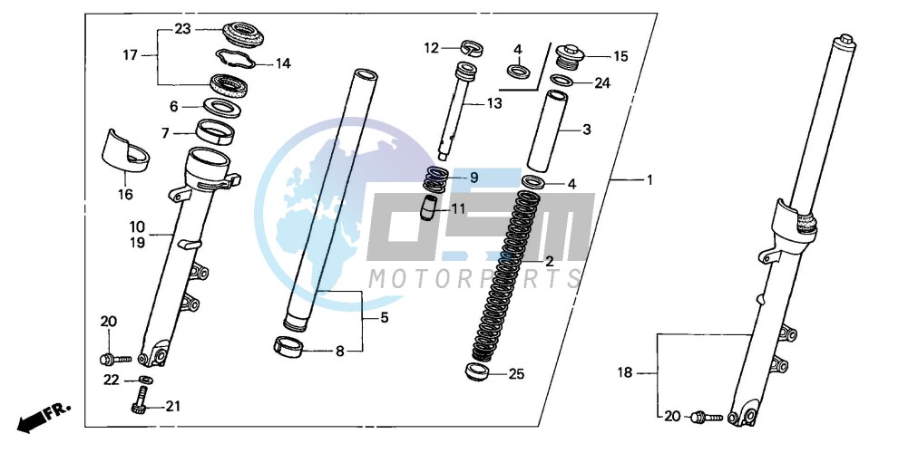 FRONT FORK (CB600F2/F22/3/4)