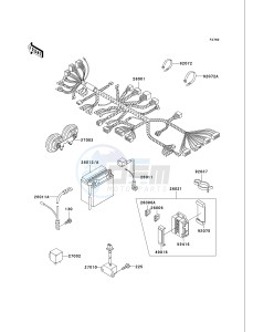 VN 750 A [VULCAN 750] (A15-A19) [VULCAN 750] drawing CHASSIS ELECTRICAL EQUIPMENT