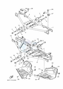 YFM700FWAD GRIZZLY 700 EPS (BLTH) drawing REAR ARM