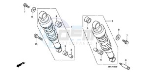 VT750C2F9 Australia - (U / KMH MME) drawing REAR CUSHION