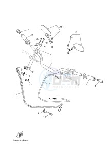 MTM850 MTM-850 XSR900 ABARTH (B90N) drawing STEERING HANDLE & CABLE