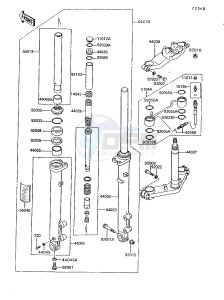 ZG 1200 B [VOYAGER XII] (B6-B9) [VOYAGER XII] drawing FRONT FORK