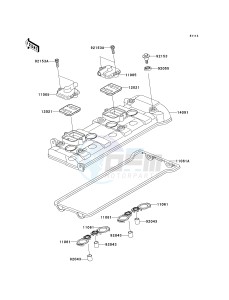 ZX 1000 E [NINJA ZX-10R] (E8F-E9FA) 0E8F drawing CYLINDER HEAD COVER