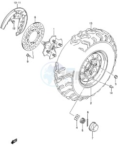 LT-A500X drawing FRONT WHEEL (LT-A500XZL4 P17)