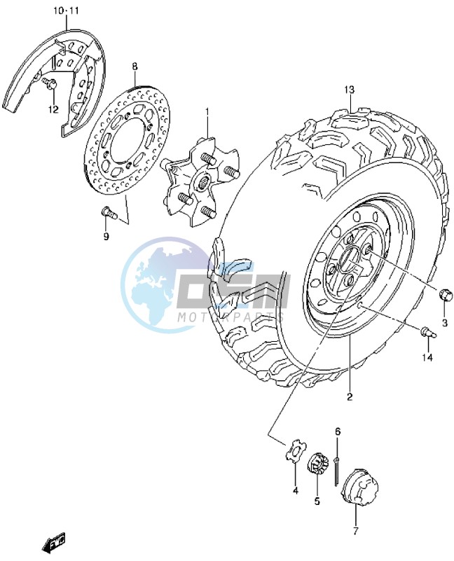 FRONT WHEEL (LT-A500XZL4 P17)