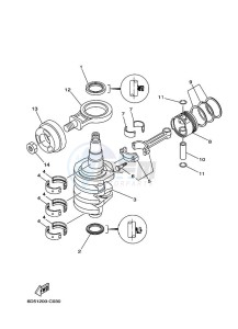 F25AEL drawing CRANKSHAFT--PISTON