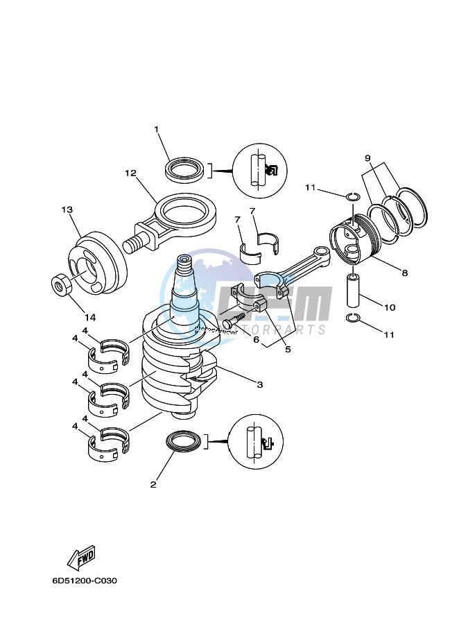 CRANKSHAFT--PISTON