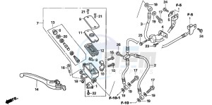 CBF600SA drawing FR. BRAKE MASTER CYLINDER (CBF600SA6/NA6)