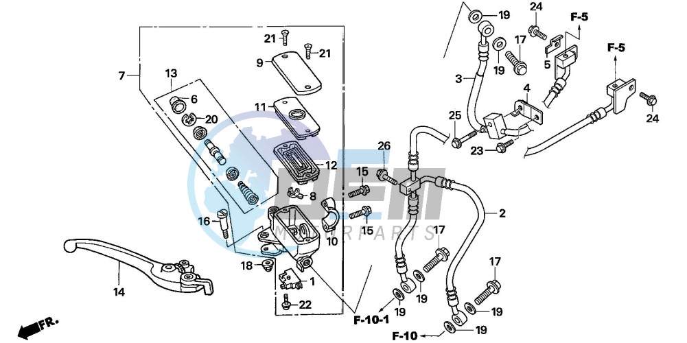 FR. BRAKE MASTER CYLINDER (CBF600SA6/NA6)