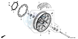 CB500F Europe Direct - (ED) drawing FRONT WHEEL