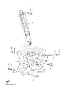 YFZ50 (BW43) drawing REAR ARM