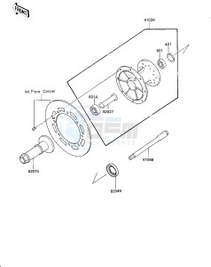 KX 125 C [KX125L] (C1) [KX125L] drawing FRONT HUB