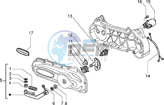 Starting motor-starter lever