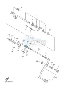 XJ6F 600 DIVERSION F (1CWP 1CWN) drawing SHIFT SHAFT