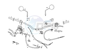 SENDA SM X-TREM - 50 CC EU2 drawing HANDLEBAR - CONTROLS