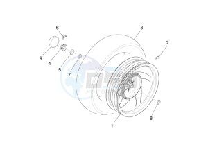 Fly 50 4T 2V 25-30Km/h drawing Rear Wheel