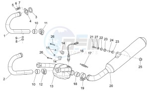 Breva V IE 850 drawing Exhaust unit