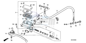 CBF1000T9 Ireland - (EK) drawing CLUTCH MASTER CYLINDER