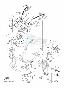 YP125RA XMAX 125 ABS (BL27) drawing HANDLE SWITCH & LEVER